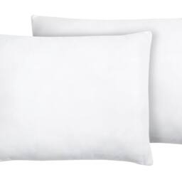 Wyld and Coco Set 2 White Microfibre Pillows Soft Hypoallergenic Side and Back - thumbnail 2