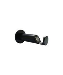 New Edge Blinds Quick Lock Cylinder Metal Curtain Pole Support Bracket Pair (28mm) in Black