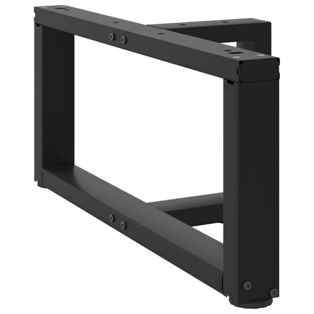 Berkfield Home Coffee Table Legs T-Shaped¬†2 pcs Black 60x25x(30-31) cm Steel - image 1