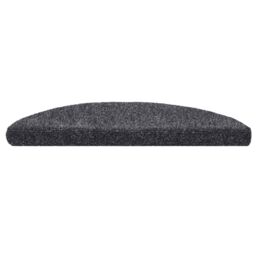 Berkfield Home Self-adhesive Stair Mats 10 pcs Dark Grey 56x17x3 cm Needle Punch - Size: Medium - thumbnail 4