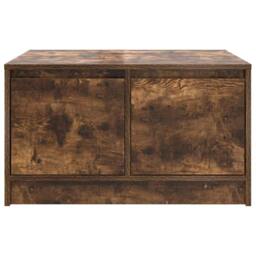 Berkfield Home Coffee Table with Drawers Smoked Oak 70.5x70x40 cm in Brown - thumbnail 6