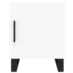 Berkfield Home Modern Bedside Cabinets 2 pcs White 40x40x50 cm Engineered Wood - Size: 40 x 40 x 50 cm - thumbnail 7