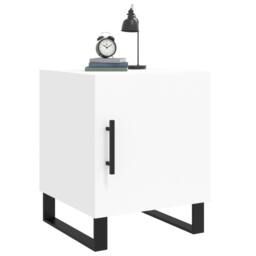 Berkfield Home Modern Bedside Cabinets 2 pcs White 40x40x50 cm Engineered Wood - Size: 40 x 40 x 50 cm - thumbnail 4