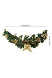 Living and Home Merry Christmas PVC Swag Wall Decoration with Ball, Flower, Bow & Bell - thumbnail 6