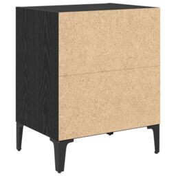 Berkfield Home Bedside Cabinet Black Oak 40x30x50 cm Engineered Wood - Size: 40 x 30 x 50 cm - thumbnail 7