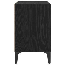 Berkfield Home Bedside Cabinet Black Oak 40x30x50 cm Engineered Wood - Size: 40 x 30 x 50 cm - thumbnail 6