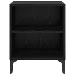 Berkfield Home Bedside Cabinet Black Oak 40x30x50 cm Engineered Wood - Size: 40 x 30 x 50 cm - thumbnail 5