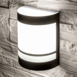 CGC Lighting 'Kala' Black Stainless Steel Curved Outdoor Wall Light - thumbnail 6