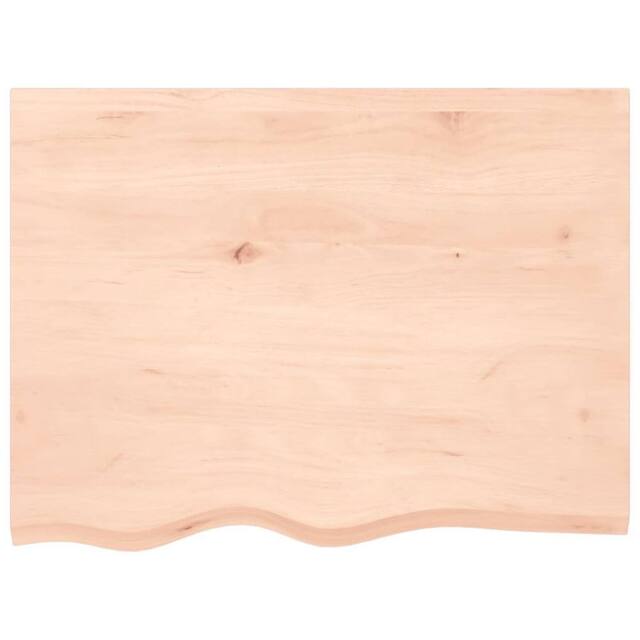 Berkfield Home Table Top 80x60x2 cm Untreated Solid Wood Oak in Light Oak - Size: 80 x 60 x 2 cm - image 1