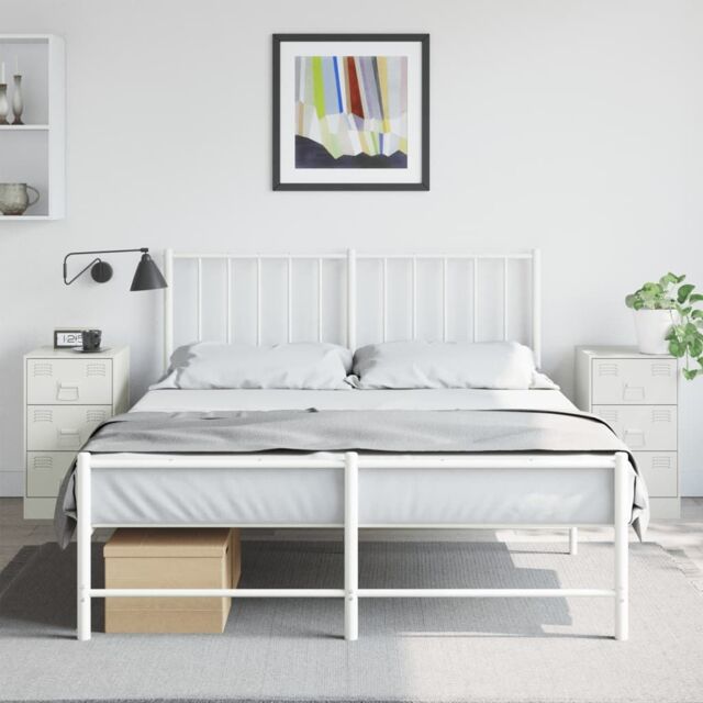 Berkfield Home Bedside Cabinets 2 pcs White 34.5x39x62 cm Steel - image 1