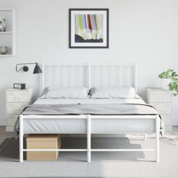 Berkfield Home Bedside Cabinets 2 pcs White 34.5x39x62 cm Steel - thumbnail 1
