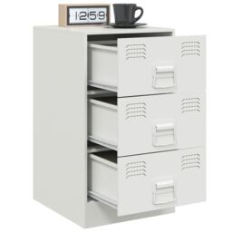 Berkfield Home Bedside Cabinets 2 pcs White 34.5x39x62 cm Steel - thumbnail 4