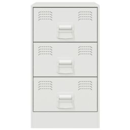 Berkfield Home Bedside Cabinets 2 pcs White 34.5x39x62 cm Steel - thumbnail 5