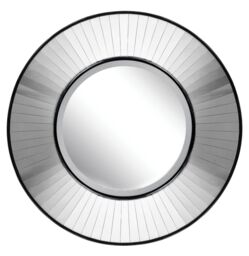 Orsina Modern Accent Wall Mirror, Sunburst Design Wall Mirror For Bedroom, Unique Indoor Wall Mirror For Hallway in Black - thumbnail 1