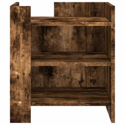Berkfield Home Bedside Cabinet Smoked Oak 45x50x50 cm Engineered Wood in Brown - Size: 45 x 50 x 50 cm - thumbnail 4