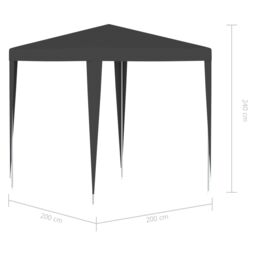 Berkfield Home Professional Party Tent 2x2 m Anthracite in Black - thumbnail 6