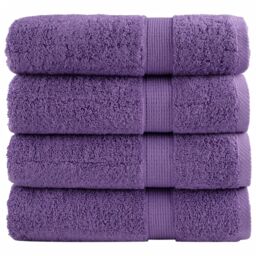 Berkfield Home Premium Bath Towels SOLUND 4 pcs 100x150 cm 600 gsm in Purple