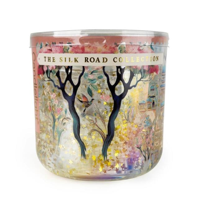 Candlelight The Silk Road Pomegranate & Cassis Light Up Glitter Candle - image 1