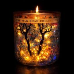 Candlelight The Silk Road Pomegranate & Cassis Light Up Glitter Candle - thumbnail 3