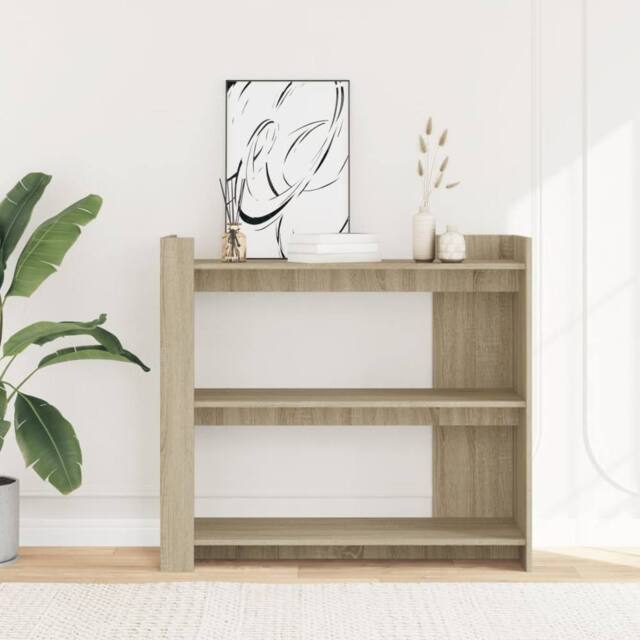 Berkfield Home Classic Console Table Sonoma Oak 100x35x90 cm Engineered Wood in Light Brown - Size: 100 x 35 x 90 cm - image 1