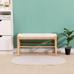 Nordlys Scandinavian Wooden Entryway Bench with Storage in Brown - thumbnail 4