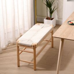 Nordlys Scandinavian Wooden Entryway Bench with Storage in Brown - thumbnail 3
