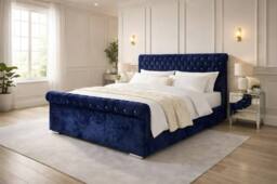 PARADISE BEDS LTD Luxury Ripon Divan Ottoman Modern Bed in Purple - Size: King - thumbnail 2