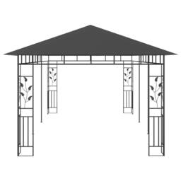 Berkfield Home Gazebo with Mosquito Net 6x3x2.73 m Anthracite in Charcoal - thumbnail 4