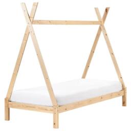 Wyld and Coco Kids Teepee Bed Frame Light Brown Pine EU Single with Slatted Base - thumbnail 2