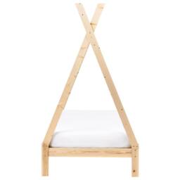 Wyld and Coco Kids Teepee Bed Frame Light Brown Pine EU Single with Slatted Base - thumbnail 6
