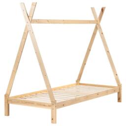 Wyld and Coco Kids Teepee Bed Frame Light Brown Pine EU Single with Slatted Base - thumbnail 3