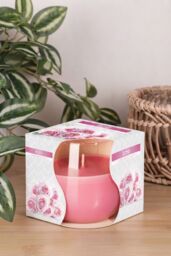 KDMD Scented Glass Jar Candle - Rose in Pink - thumbnail 2