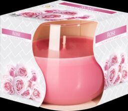 KDMD Scented Glass Jar Candle - Rose in Pink - thumbnail 1