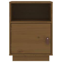 Berkfield Home Beautiful Bedside Cabinet Honey Brown 40x34x55 cm Solid Wood Pine - Size: 40 x 34 x 55 cm - thumbnail 6
