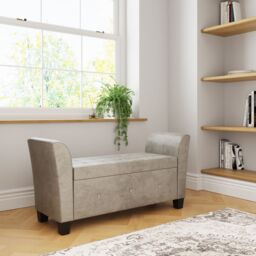 GFW Verona Chenille Diamante Window Seat in Silver - thumbnail 2