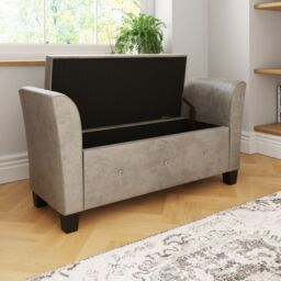 GFW Verona Chenille Diamante Window Seat in Silver - thumbnail 4