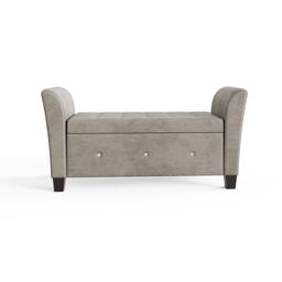 GFW Verona Chenille Diamante Window Seat in Silver - thumbnail 7