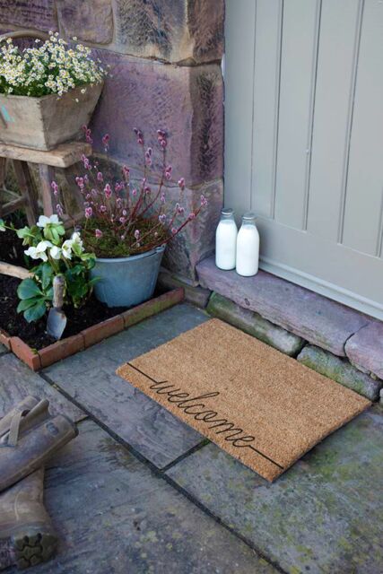 Artsy Mats Curly Welcome doormat - Regular 60x40cm in Black - Size: 40 cm x 60 cm - image 1