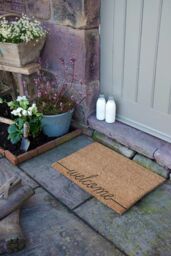Artsy Mats Curly Welcome doormat - Regular 60x40cm in Black - Size: 40 cm x 60 cm - thumbnail 5