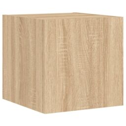 Berkfield Home 5 Piece TV Wall Cabinets with LED Lights Sonoma Oak in Brown - thumbnail 8