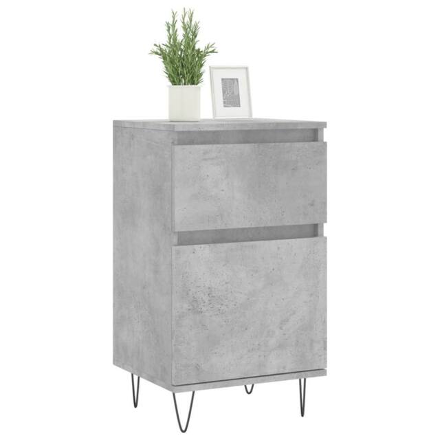 Berkfield Home Sideboards 2 pcs Concrete Grey 40x35x70 cm Engineered Wood - Size: 40 x 35 x 70 cm - image 1