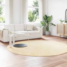 Berkfield Home Shaggy Rug High Pile NAVARRA Cream 240x240 cm Polyester - Size: Medium - thumbnail 3