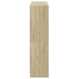 Berkfield Home Bookcase with Doors Sonoma Oak 136x37x142 cm Engineered Wood in Light Tan - Size: 136 x 37 x 142 cm - thumbnail 8
