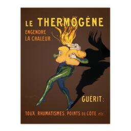 Artery8 Leonetto Cappiello Framed Wall Art Le Thermogene Vintage French Advert in Brown - Size: A4 - thumbnail 3
