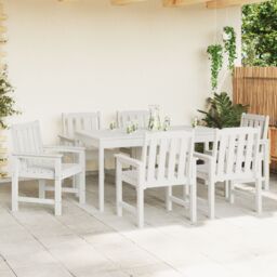 Berkfield Home Garden Dining Chairs 6 pcs White 65.5x55.5x88 cm HDPE - thumbnail 3