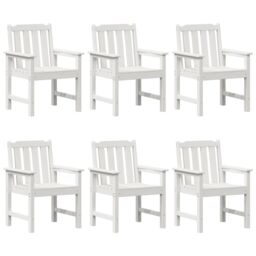 Berkfield Home Garden Dining Chairs 6 pcs White 65.5x55.5x88 cm HDPE - thumbnail 2