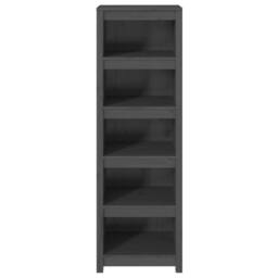 Berkfield Home Beautiful Book Cabinet Grey 50x35x154 cm Solid Wood Pine - Size: 50 x 35 x 154 cm - thumbnail 5