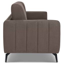 Bravich LTD Brixton 3 Seater Sofa - Modern Fabric Sofa with Steel Legs in Dark Brown - thumbnail 6