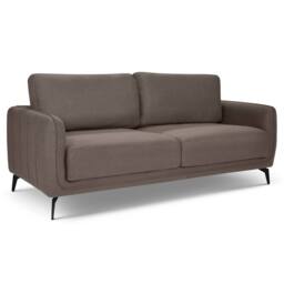 Bravich LTD Brixton 3 Seater Sofa - Modern Fabric Sofa with Steel Legs in Dark Brown - thumbnail 4