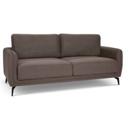 Bravich LTD Brixton 3 Seater Sofa - Modern Fabric Sofa with Steel Legs in Dark Brown - thumbnail 3